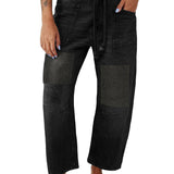 Théa | Women's Relaxed Denim Jeans with Rope Waist