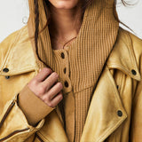Beth | Women's Cropped Zip Hoodie with Oversized Fit and Soft Cotton Fabric