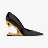 Annalise | Women's Panther Teeth Pumps with Metallic Finish
