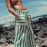 Everly | Women's Wide Leg Cotton Pants with Drawstring Waist