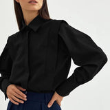 Madeline | Women Blouse With Cotton Sharp Collar