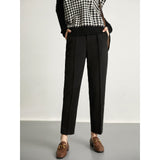 Grace | Women's Tapered Wool Blend Pants with High Waist