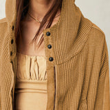 Beth | Women's Cropped Zip Hoodie with Oversized Fit and Soft Cotton Fabric