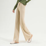 Sandrine | Women's Merino Wool Wide Leg Trousers with High Waist