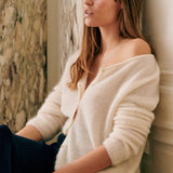 Nordique |  Women Cardigan With Mohair Blend Long Sleeve