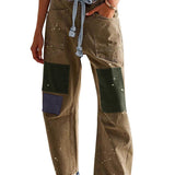 Théa | Women's Relaxed Denim Jeans with Rope Waist
