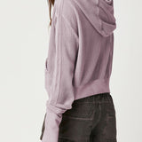 Beth | Women's Cropped Zip Hoodie with Oversized Fit and Soft Cotton Fabric