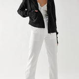 Beth | Women's Cropped Zip Hoodie with Oversized Fit and Soft Cotton Fabric