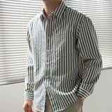 Kendrick | Men's Striped Long Sleeve Shirt with Relaxed Fit