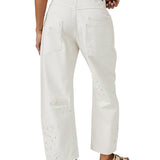 Théa | Women's Relaxed Denim Jeans with Rope Waist