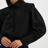 Madeline | Women Blouse With Cotton Sharp Collar