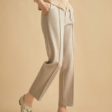 Grace | Women's Tapered Wool Blend Pants with High Waist
