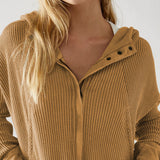 Beth | Women's Cropped Zip Hoodie with Oversized Fit and Soft Cotton Fabric
