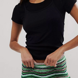 Madeline | Women's Shorts with Elastic and Knit