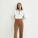 Madeline | Women Blouse With Cotton Sharp Collar