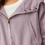 Beth | Women's Cropped Zip Hoodie with Oversized Fit and Soft Cotton Fabric