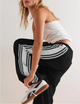 Kyla | Women's High Waist Striped Cotton Pants with Elastic Waist