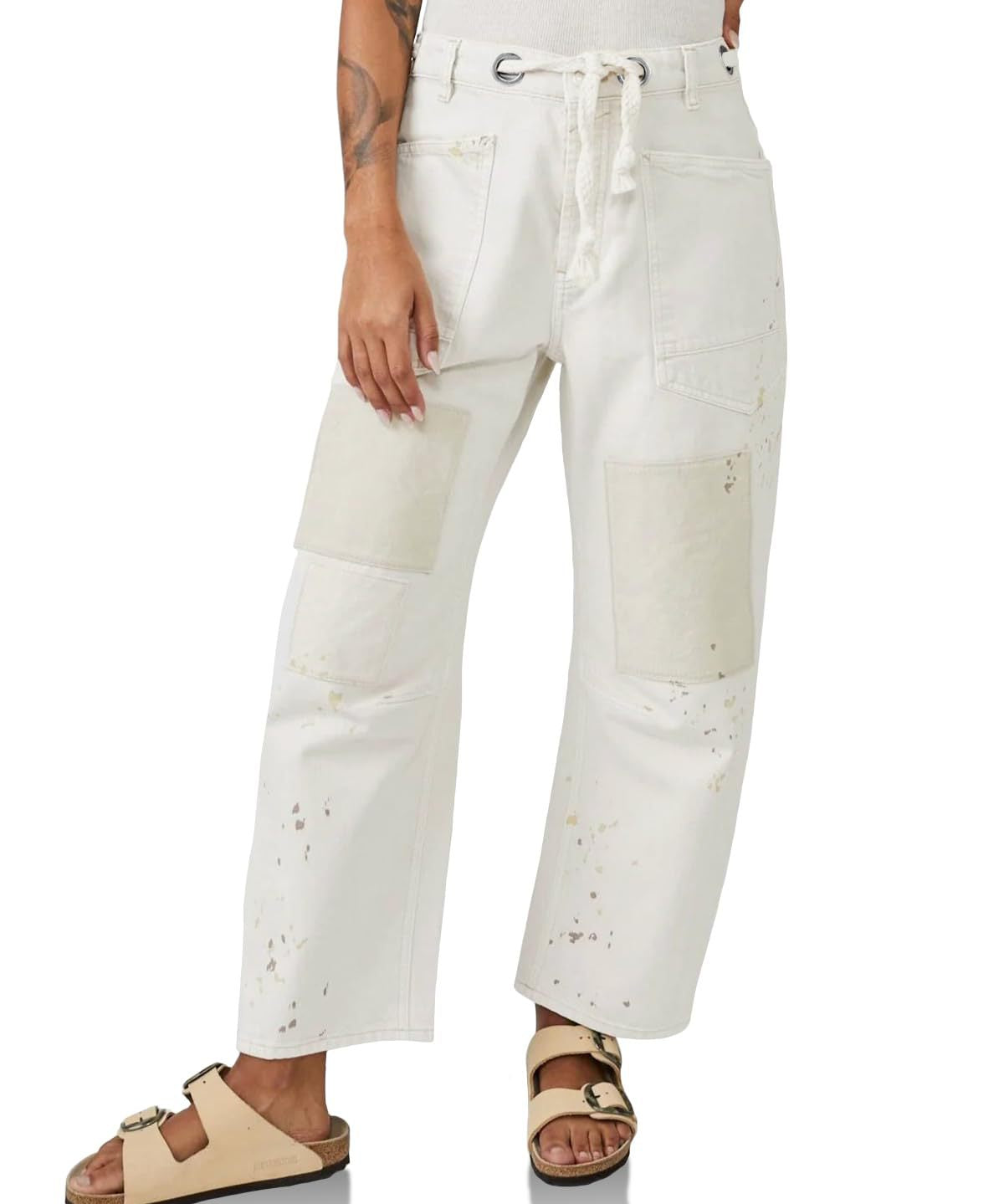 Théa | Women's Relaxed Denim Jeans with Rope Waist
