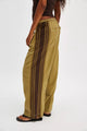 Kyla | Women's High Waist Striped Cotton Pants with Elastic Waist