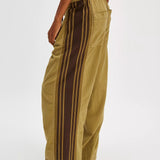 Kyla | Women's High Waist Striped Cotton Pants with Elastic Waist