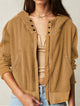 Beth | Women's Cropped Zip Hoodie with Oversized Fit and Soft Cotton Fabric