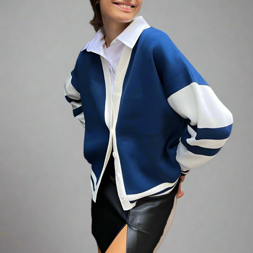 Christina | Women Cardigan With Cotton Knit Fabric