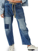 Théa | Women's Relaxed Denim Jeans with Rope Waist