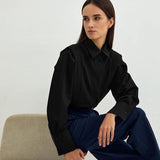 Madeline | Women Blouse With Cotton Sharp Collar