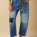 Théa | Women's Relaxed Denim Jeans with Rope Waist