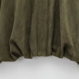 Wendy | Women's Suede Overshirt with Structured Lapel and Hidden Zip Closure