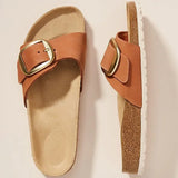 Brielle | Women's Slides with Oversized Buckle and Cork