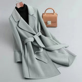 Kate | Women's Wool Cashmere Blend Coat with Belted Waist