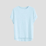 Genevieve | Women Tee With Cotton Linen Oversized Fit