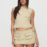 Dakota | Women's Skirt with Low Rise and Front Pockets