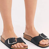 Brielle | Women's Slides with Oversized Buckle and Cork