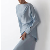 Elara | Women's Two Piece Satin Set Skirt