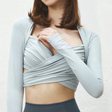Beatrice | Women Top With Nylon Spandex Wrap Design