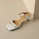 Belle | Women’s Mules with Open Toe and Strap