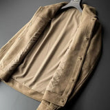 Vincent | Men Jacket with Structured Twill and Suede