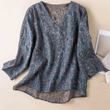 Kaien | Women Blouse with Linen and Wrap Style Relaxed Sleeve