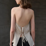 Juniper | Women Top With Linen Halter Neck