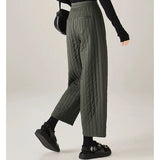 Daria | Women's Quilted Wide Leg Pants with High Waist