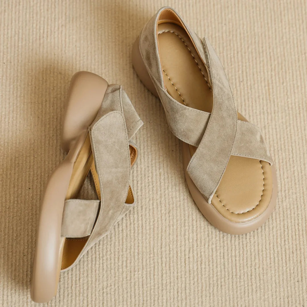 Lenora | Women's Sandal with Cross-Strap and Platform