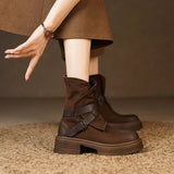 Quinnette | Women's Boots with Layered Straps and Fold-Over
