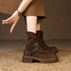 Quinnette | Women's Boots with Layered Straps and Fold-Over