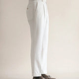 James | Men's Trousers with Pleated Front and Elastic Waistband