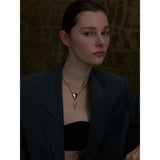 Lacrima | Women Necklace with Heart Pendant and Gold Plating