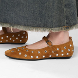 Evelyn | Women's Studded Mary Janes: Crystals &amp; Strap