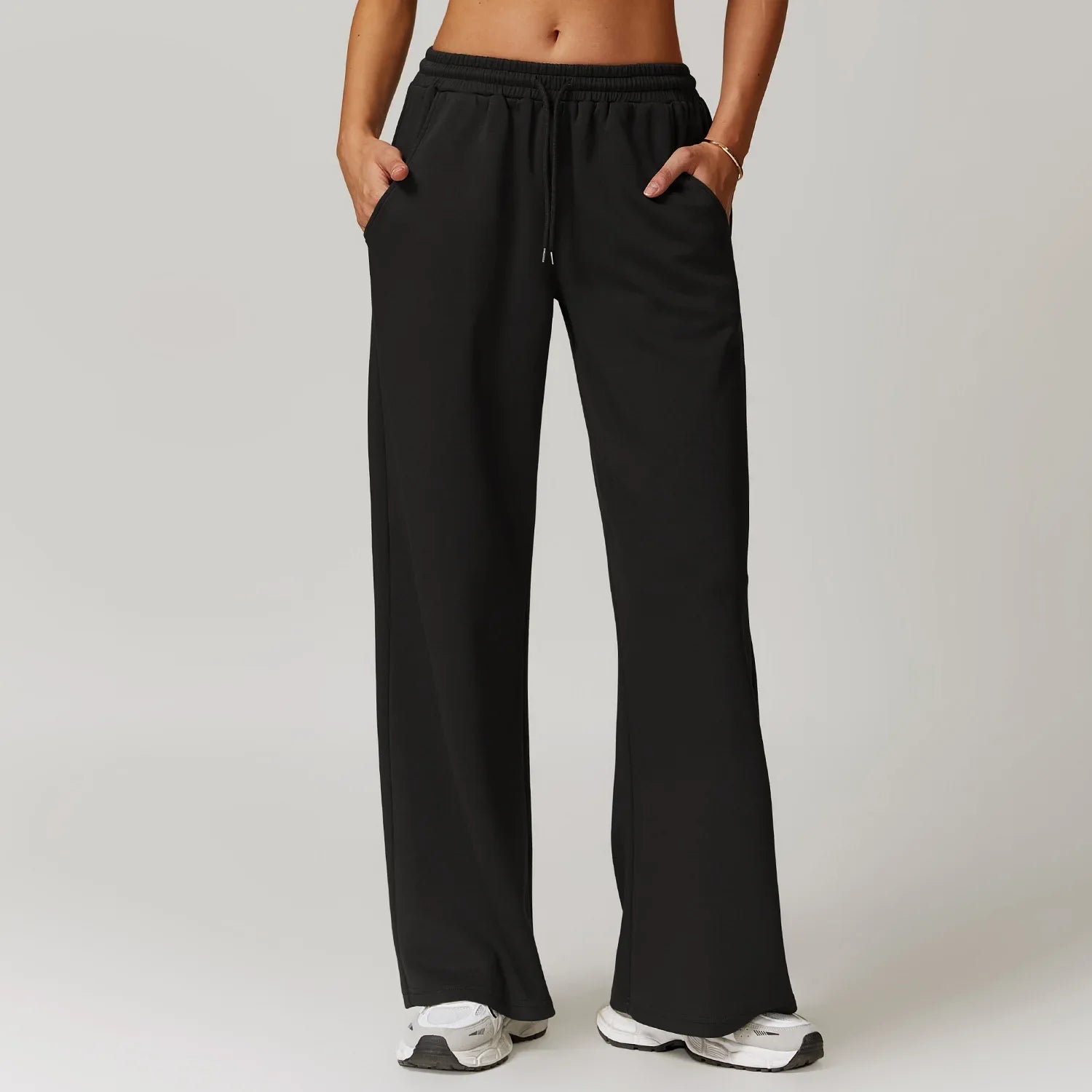 Ayla | Women's Straight Leg Running Pants with Elastic Waist