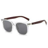 Sarah | | Women's Sunglasses with Wooden Arms and Square Frame